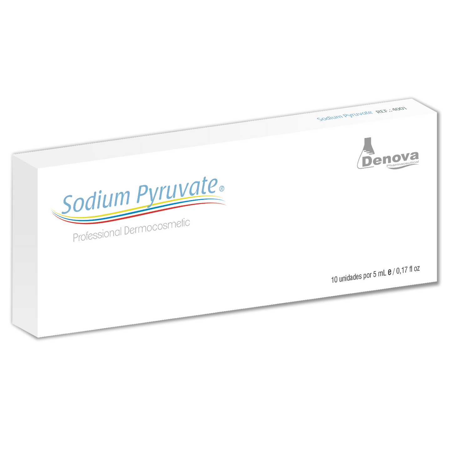 SODIUM PYRUVATE By Denova- Regenerador de Colágeno - Reafirmante Corporal - 10Amp x 5ml