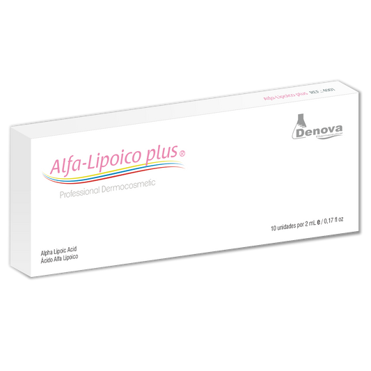 Alpha Lipoico By Denova - Serum Antioxidante y Antienvejecimiento - 10Amp x 2ml