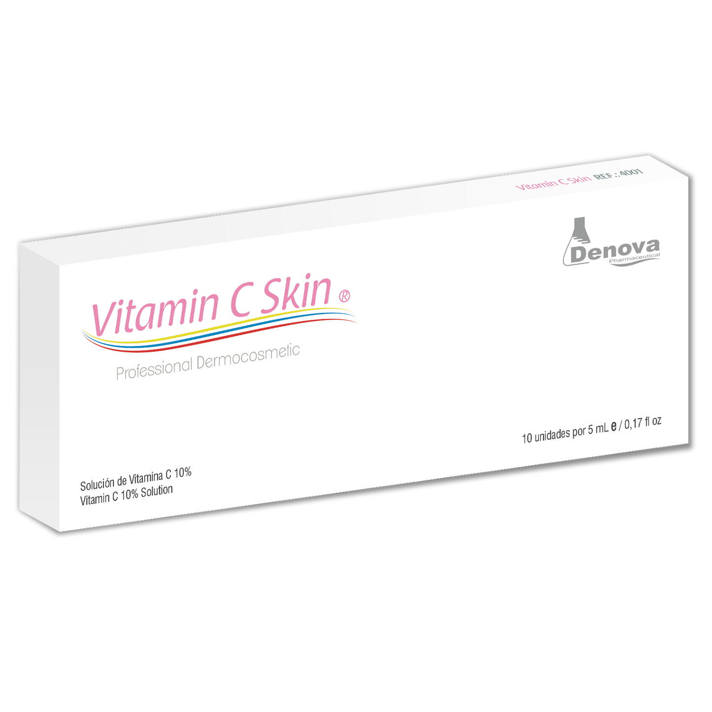 VITAMINA C SKIN - Reestructurante, Reafirmante, Antienvejecimiento, Aclarante -10Amp x 5ml