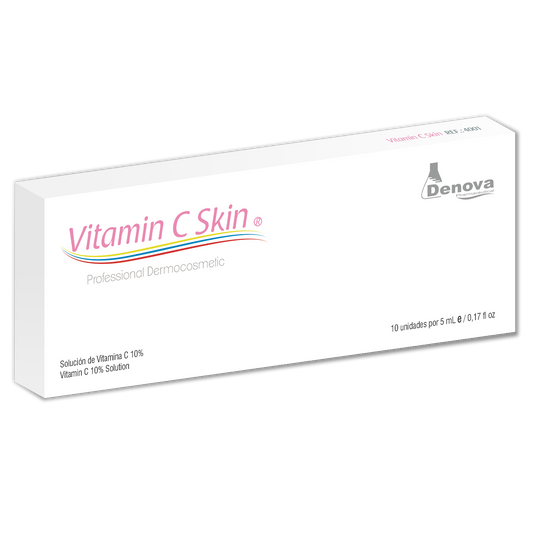 VITAMINA C SKIN - Reestructurante, Reafirmante, Antienvejecimiento, Aclarante -10Amp x 5ml